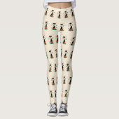 Halloween Midden Eeuw Zwarte Kat Leggings (Voorkant)