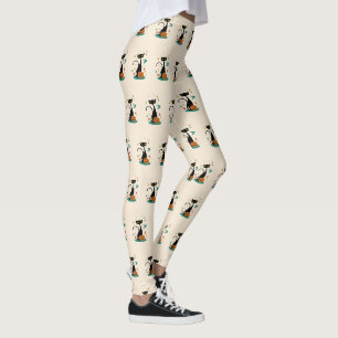 Halloween Midden Eeuw Zwarte Kat Leggings