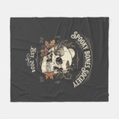 Halloween Middernacht Botentuin Fleece Deken (Voorkant (Horizontaal))
