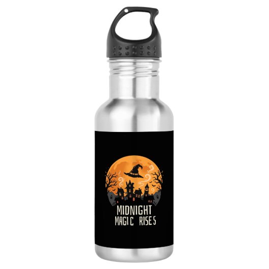 Halloween Middernacht Magie Waterfles (Voorkant)
