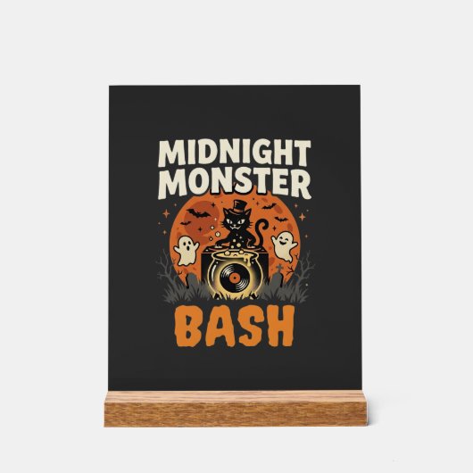 Halloween Middernacht Monster Bash Acryl Bord (Voorkant)