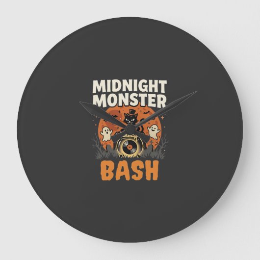 Halloween Middernacht Monster Bash Grote Klok (Voorkant)