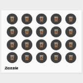 Halloween Middernacht Monster Bash Ronde Sticker (Vel)