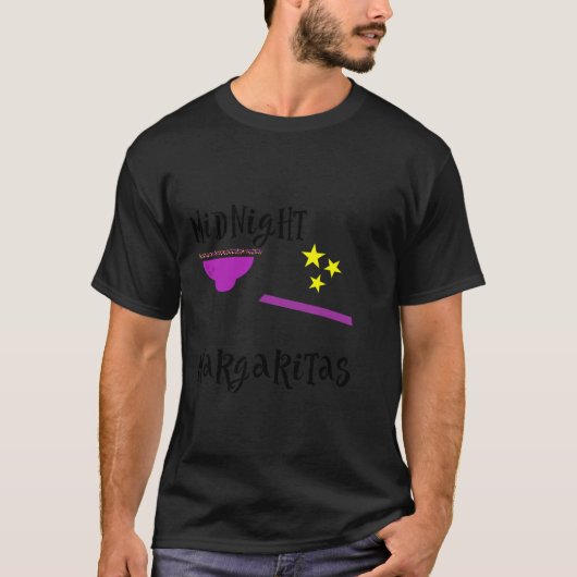 Halloween Midnight Margaritas T-shirt met heks H (Voorkant)