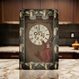 Halloween Midnight Owl Clock Briefkaart