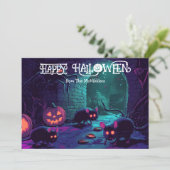 Halloween Midnight Squeak Show Kaart (Staand voorkant)