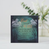 Halloween Midnight Uitnodiging (Staand voorkant)