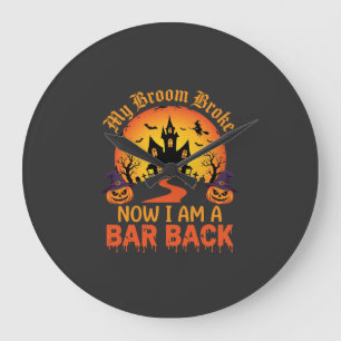 Halloween Mijn Bezem Brak Bar Back Heks Grote Klok