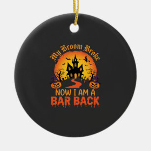 Halloween Mijn Bezem Brak Bar Back Heks Keramisch Ornament