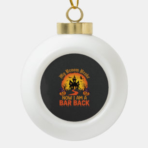 Halloween Mijn Bezem Brak Bar Back Heks Keramische Bal Ornament