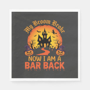 Halloween Mijn Bezem Brak Bar Back Heks Servet