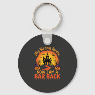 Halloween Mijn Bezem Brak Bar Back Heks Sleutelhanger