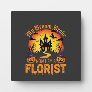 Halloween Mijn Bezem Brak Bloemist Heks Fotoplaat
