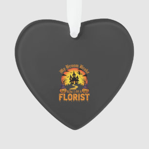 Halloween Mijn Bezem Brak Bloemist Heks Ornament