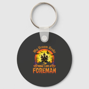 Halloween Mijn Bezem Brak Opzichter Heks Sleutelhanger