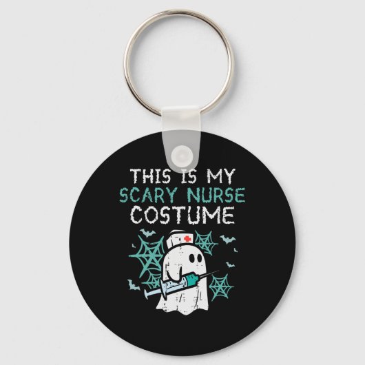 Halloween Mijn Enge Verpleegster Kostuum Grappige Sleutelhanger (Voorkant)