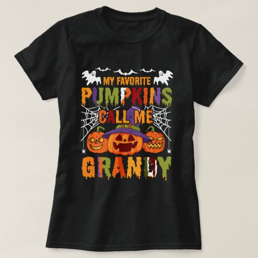 Halloween: Mijn favoriete pompoenen noemen me T-shirt (Design voorkant)
