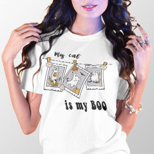 HALLOWEEN MIJN KAT IS MIJN BOO SCHATTIGE GEEST T-SHIRT