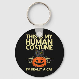 Halloween Mijn Menselijk Kostuum In Een Kat Kostuu Sleutelhanger