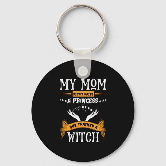 Halloween Mijn moeder heeft een Witch Birthday opg Sleutelhanger (Voorkant)