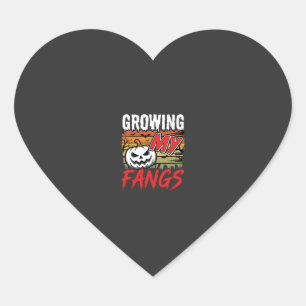 Halloween Mijn Slagtanden Groeien Vampier Pompoen Hart Sticker