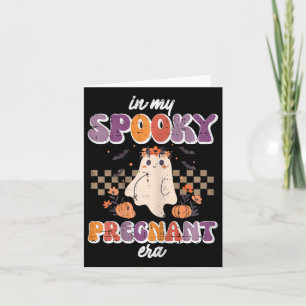 Halloween Mijn Spooky Zwanger Era Retro Ghost Cost Kaart