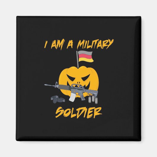 Halloween militair soldaat magneet (Voorkant)