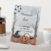 Halloween Mimosa Bar Sign., Halloween Party Reclamebord Met Voetstuk (Insitu)