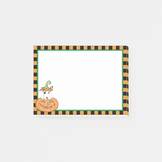 Halloween Mini Bull Terrier Post-it Notes (Voorkant)