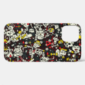 Halloween Mini Doodle Patroon Case-Mate iPhone Case (Achterkant (horizontaal))