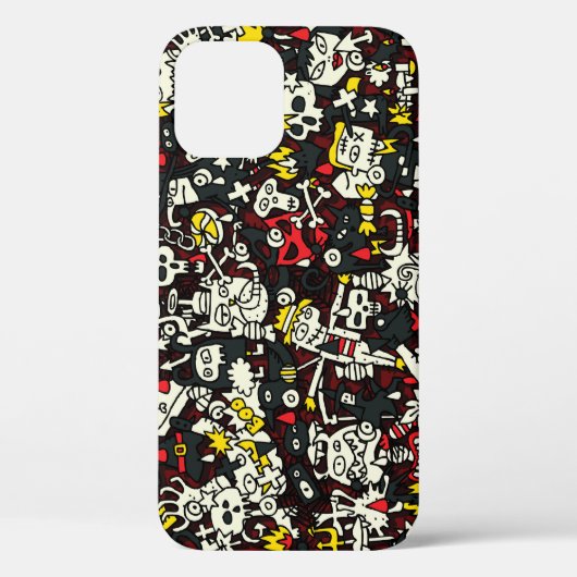 Halloween Mini Doodle Patroon Case-Mate iPhone Case (Achterkant)