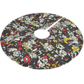 Halloween Mini Doodle Patroon Kerstboom Rok (Gekanteld)