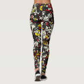 Halloween Mini Doodle Patroon Leggings (Achterkant)