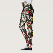 Halloween Mini Doodle Patroon Leggings (Links)