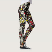 Halloween Mini Doodle Patroon Leggings (Rechts)