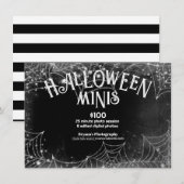 Halloween Mini Spinnenweb Fotografie Afbeeldingen Kaart (Voorkant / Achterkant)