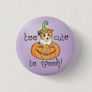 Halloween Miniature American Shepherd Ronde Button 3,2 Cm
