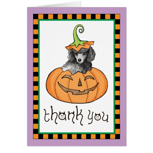 Halloween Miniature Poodle Bedankt (Voorkant)