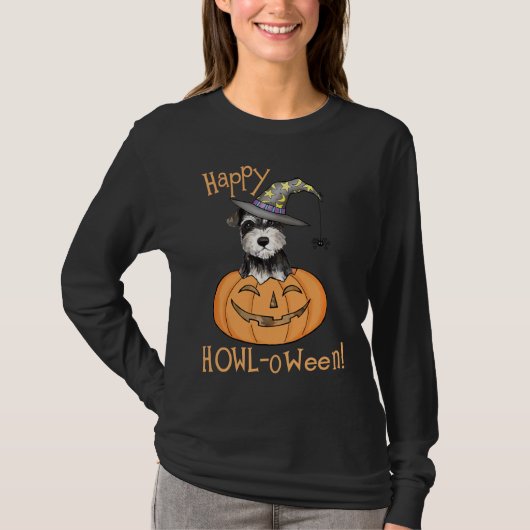 Halloween Miniature Schnauzer T-shirt (Voorkant)