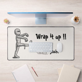 Halloween minimaal en grappig mummie wikkel het bureaumat