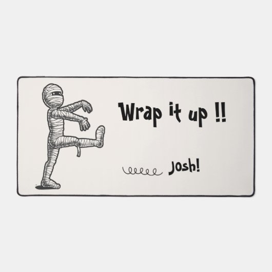 Halloween minimaal en grappig mummie wikkel het bureaumat (Voorkant)