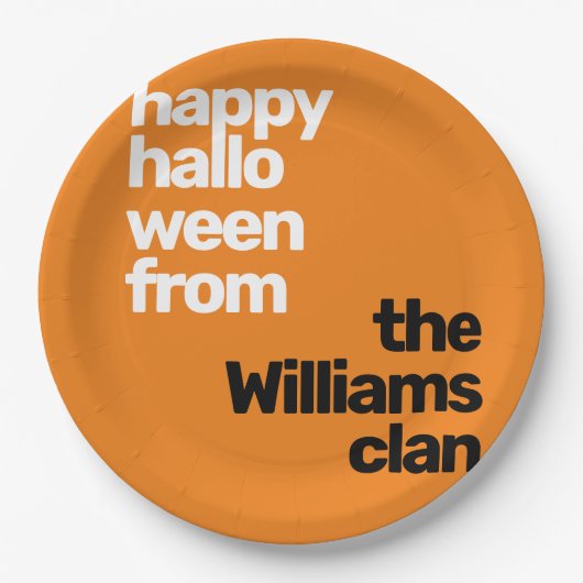 Halloween Minimale eenvoudige moderne partij sinaa Papieren Bordje (Voorkant)