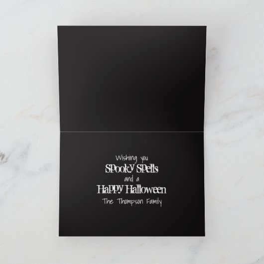 Halloween Minimalist Whimsical Witches Pet Shoes Kaart (Binnen)