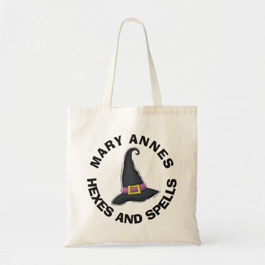 Halloween Minimalist Witches Pet Whimsical Tote Bag (Voorkant)
