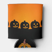 Halloween // Minimalistisch pompoen silhouet Blikjeskoeler (Voorkant)