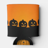Halloween // Minimalistisch pompoen silhouet Blikjeskoeler (Achterkant)