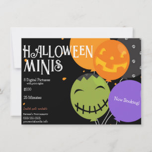 Halloween Minis Fotografie Afbeeldingen Flyer Kaart
