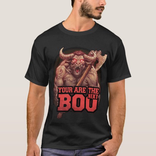 Halloween Minotaur - Jij bent het volgende boek T-shirt (Voorkant)