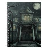Halloween Mint Oerwoud Green Haunted Manor Notitieboek (Voorkant)