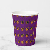 Halloween minuscule oranje pompoenen trick or trea papieren bekers (Rechts)